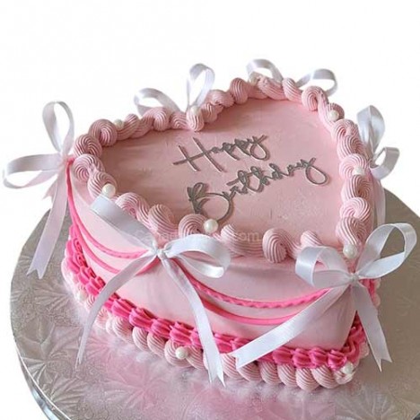 Pink Reba Heart Cake