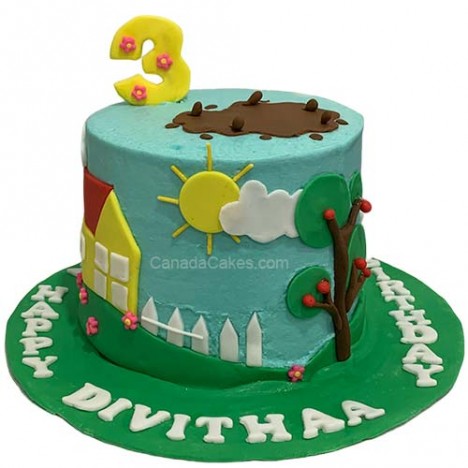 Peppa Pig Theme Cake