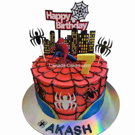 Spider Man Theme Cake