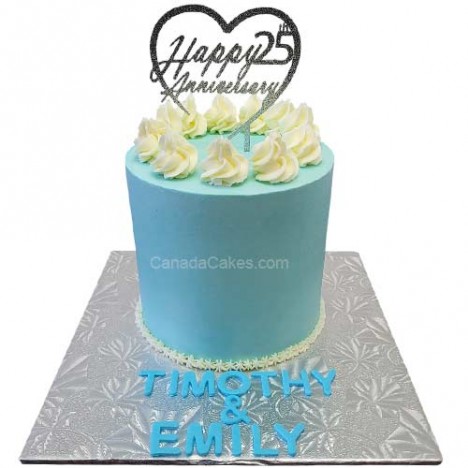 Light Blue Cream Cake